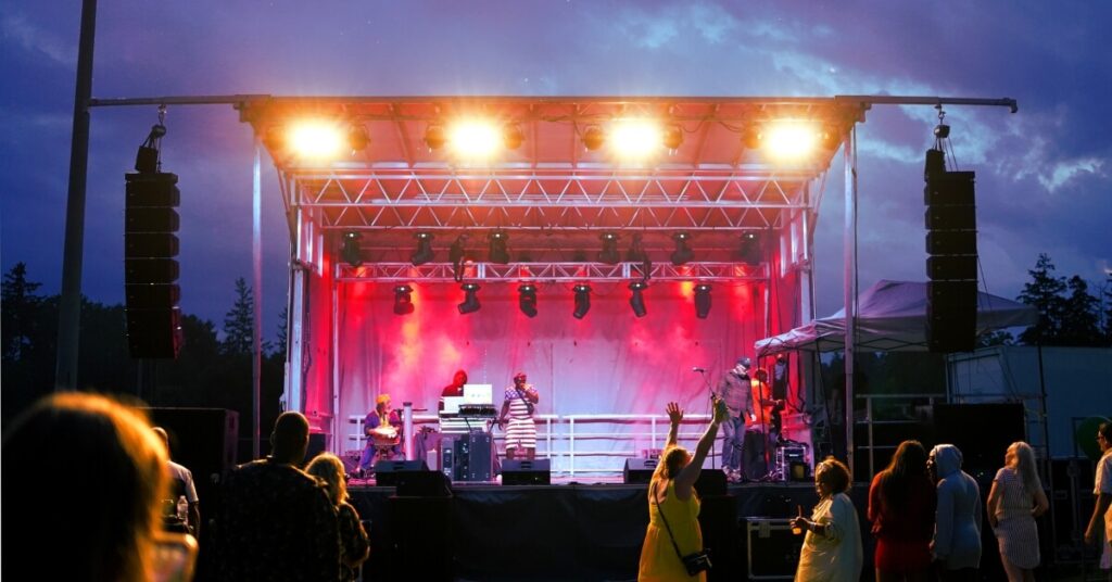 Pynx Pro at Cambridge Riverside Jamfest - Concert Lighting Design and Stage Lighting